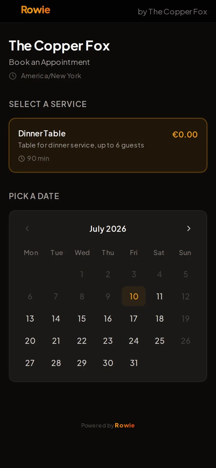 Online Bookings