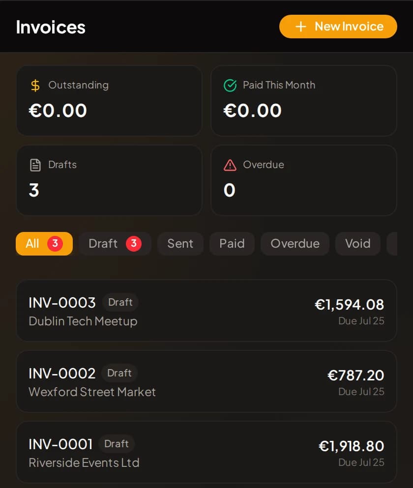 Invoices in Seconds
